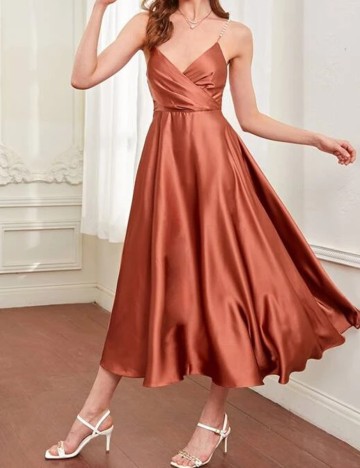 Rochie Medie SHEIN, maro, S