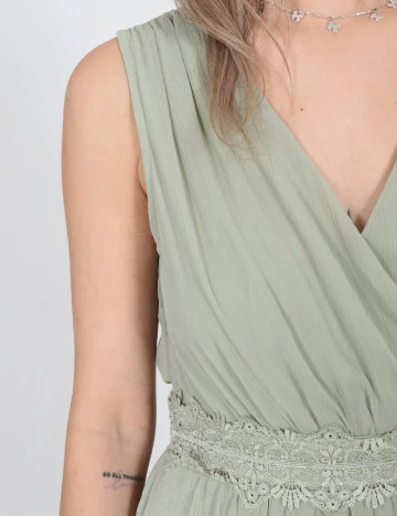 Rochie lunga Vila, verde, 34
