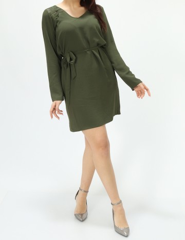 Rochie scurta Vila, verde, 38