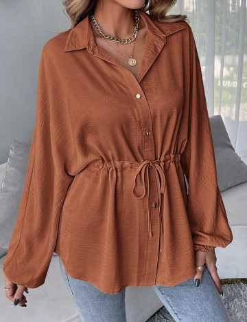Camasa SHEIN, maro, XS