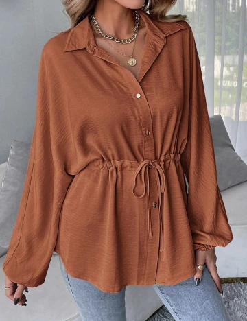 Camasa SHEIN, maro, XS