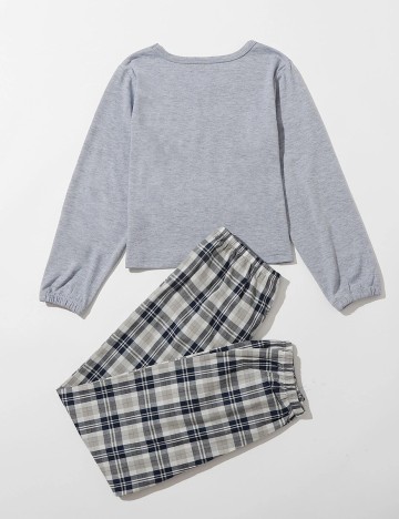 Pijama Shein Kids, gri, 7-8 ANI