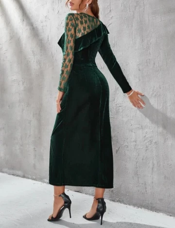 Rochie Lunga SHEIN, verde, L