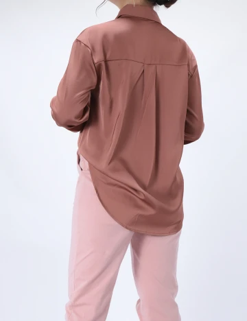 Camasa SHEIN, roz pudra inchis, XS Roz