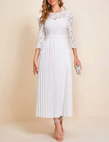 Rochie lunga SHEIN, alb, L