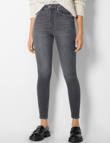 Blugi Bershka, gri, 36