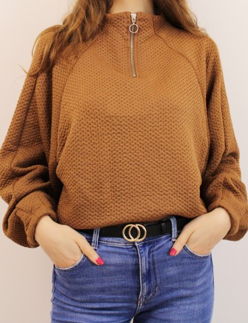 Bluza Stradivarius, maro, S