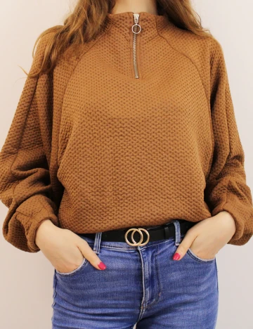 Bluza Stradivarius, maro, S