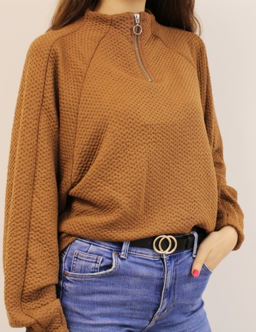 Bluza Stradivarius, maro, S