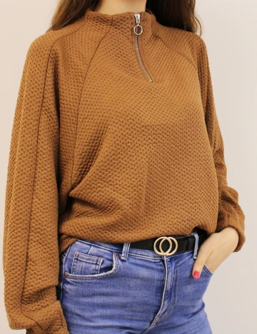 Bluza Stradivarius, maro, S