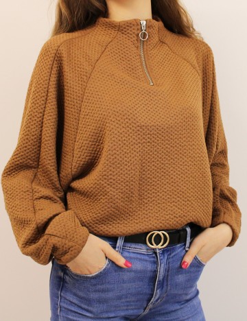 Bluza Stradivarius, maro, S