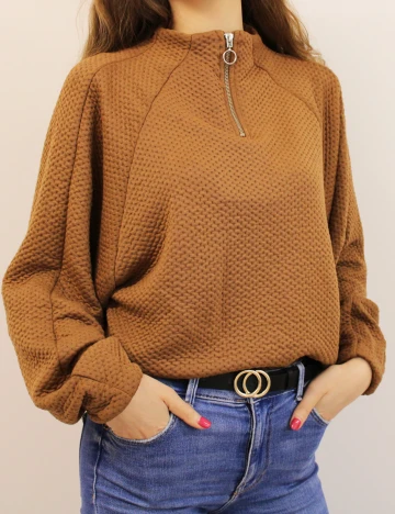 Bluza Stradivarius, maro, S