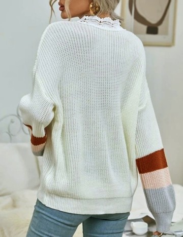 Pulover SHEIN, ecru, M