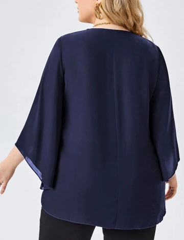 Bluza SHEIN CURVE, bleumarin, 4XL Albastru