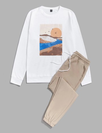 Compleu SHEIN, alb/crem, M