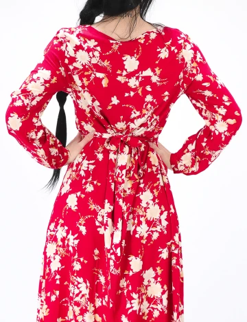 Rochie medie Pieces, rosu, S Rosu