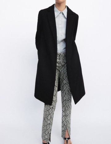 Palton Zara, negru, S
