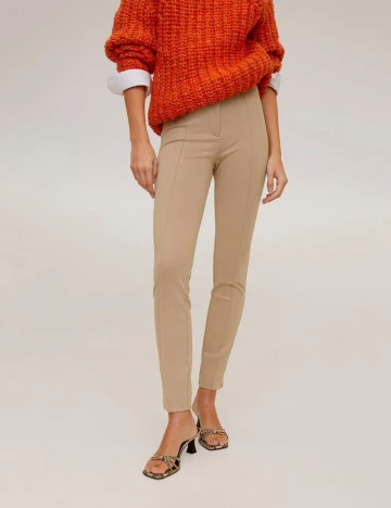 Pantaloni Mango, bej, 38 Maro