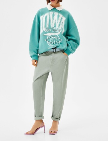 Bluza Bershka, turcoaz, XS
