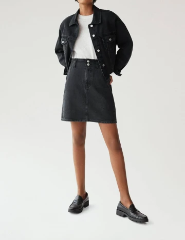 Fusta Mango, negru, XL Negru