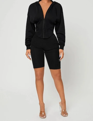 Hanorac SHEIN, negru, M