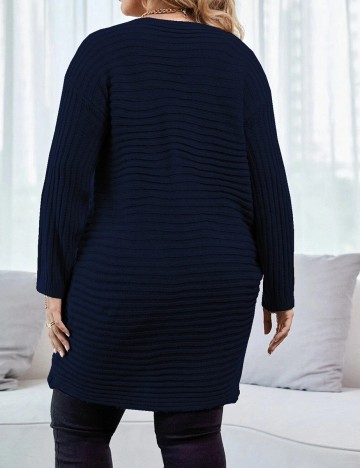 Pulover SHEIN CURVE, bleumarin, 3XL