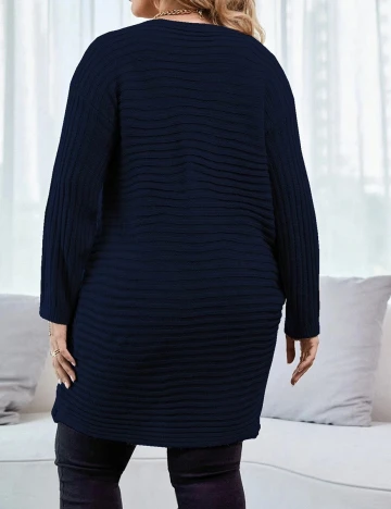 Pulover SHEIN CURVE, bleumarin, 3XL