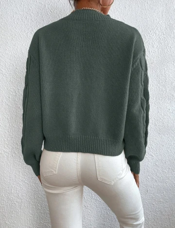 Pulover SHEIN, verde, M