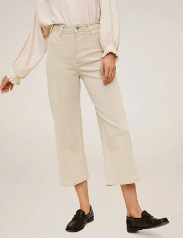 Blugi Mango, crem, 40 Crem
