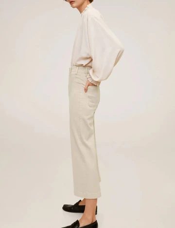 Blugi Mango, crem, 40 Crem