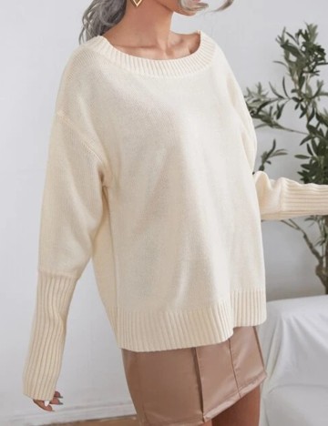 Pulover SHEIN, crem, M