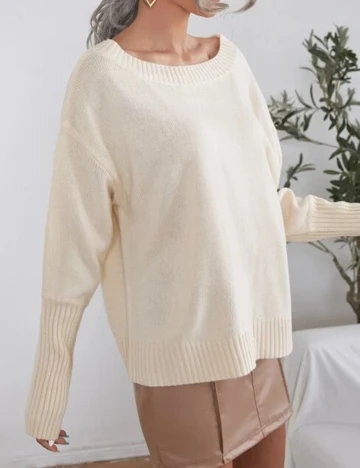 Pulover SHEIN, crem, M