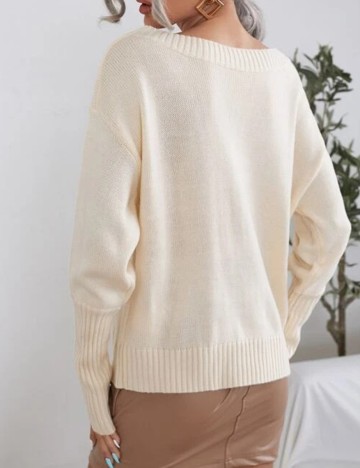Pulover SHEIN, crem, M