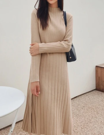 Rochie medie Dazy, maro, M
