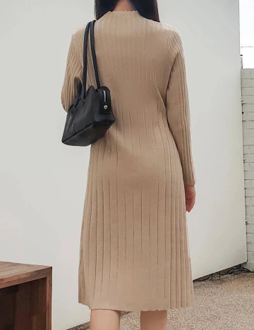 Rochie medie Dazy, maro, M