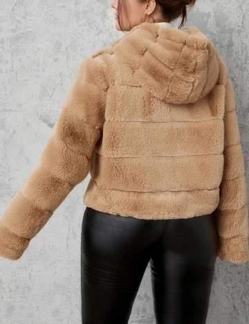 Geaca SHEIN CURVE, maro, 0 XL