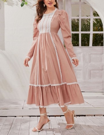 Rochie medie SHEIN, roz pudra, S