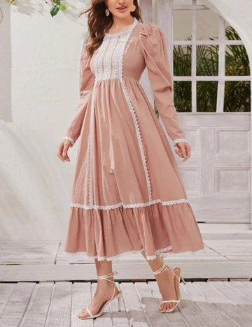 Rochie medie SHEIN, roz pudra, S