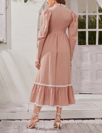 Rochie medie SHEIN, roz pudra, S