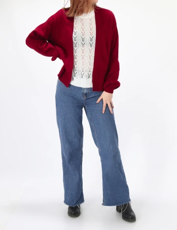 Cardigan SHEIN, visiniu, M Rosu