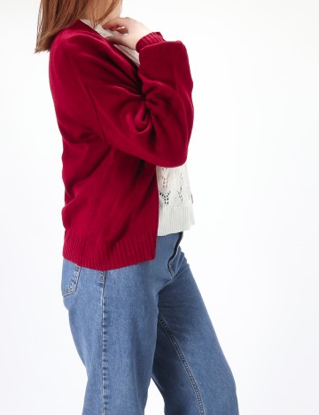 Cardigan SHEIN, visiniu, M