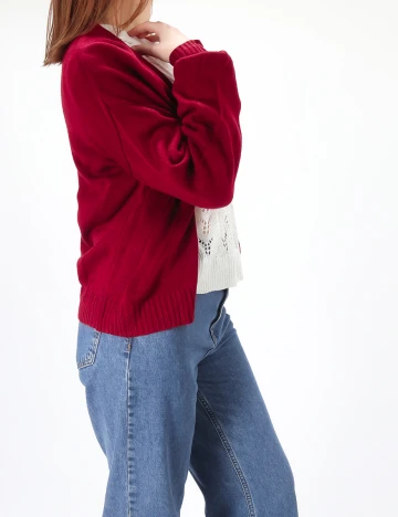 Cardigan SHEIN, visiniu, M Rosu