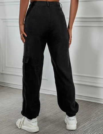 Pantaloni SHEIN, negru, S Negru