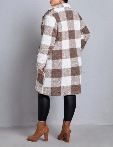 Jacheta SHEIN CURVE, alb/maro, 3XL Alb