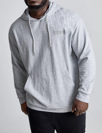 Hanorac SHEIN Plus Size Men, gri