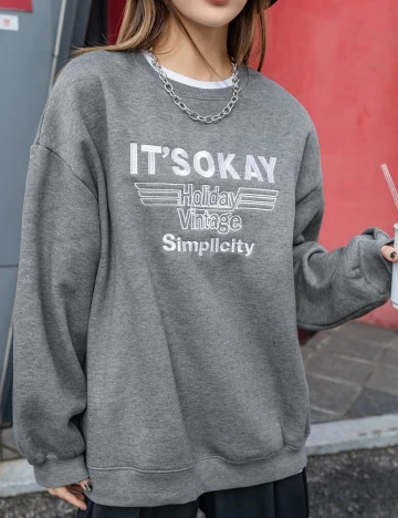 Bluza Dazy, gri, S Gri