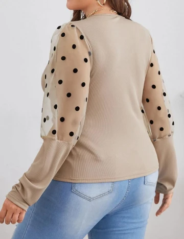 Bluza SHEIN CURVE, crem, 1 XL