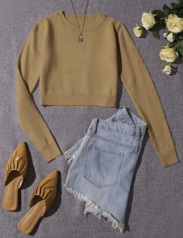 Top SHEIN, maro, S
