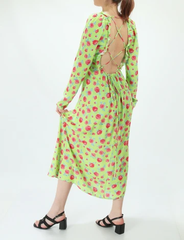 Rochie medie Vila, verde