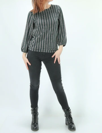 Bluza Vila, argintie, M